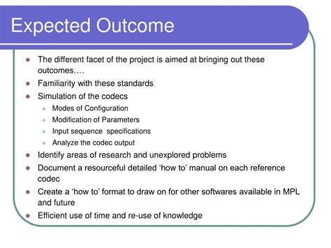 expected outcomes examples.